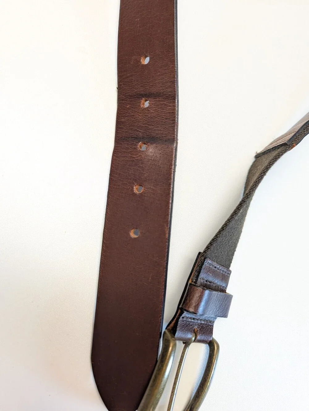 LL Bean Leather 1912 Stretch Jean Belt Size 36 EUC